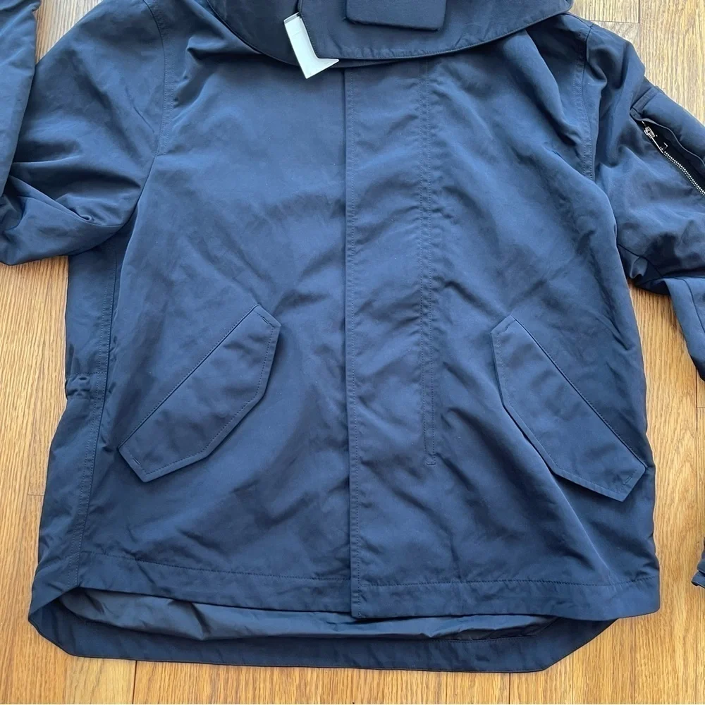 NEW Bottega Veneta Tech Hooded Jacket Black 604461 Pre Spring 2020 Size 48 NWT